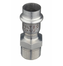 Соединитель Valtec 15 мм х 1/2" НР из нержавеющей стали VTi.901.I.001504