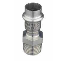 Соединитель Valtec 15 мм х 3/4" НР из нержавеющей стали VTi.901.I.001505