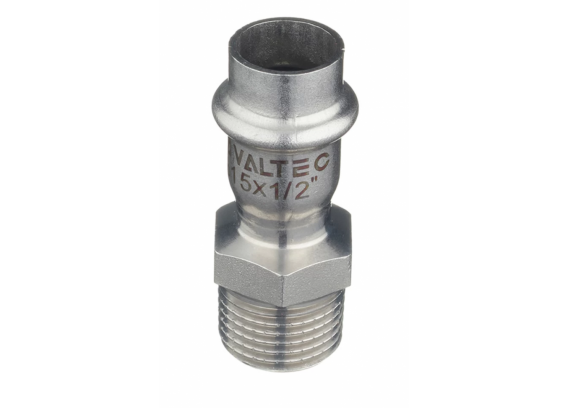 Соединитель Valtec 15 мм х 3/4" НР из нержавеющей стали VTi.901.I.001505