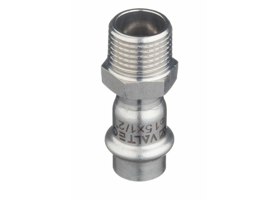 Соединитель Valtec 15 мм х 3/4" НР из нержавеющей стали VTi.901.I.001505