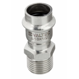 Соединитель Valtec 18 мм х 3/4" НР из нержавеющей стали VTi.901.I.001805
