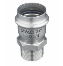 Соединитель Valtec 28 мм х 3/4" НР из нержавеющей стали VTi.901.I.002805