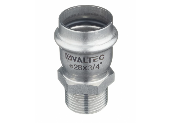 Соединитель Valtec 28 мм х 3/4" НР из нержавеющей стали VTi.901.I.002805