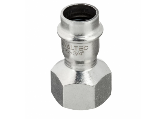 Соединитель Valtec 18 мм х 3/4" ВР из нержавеющей стали VTi.902.I.001805