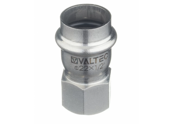 Соединитель Valtec 22 мм х 1/2" ВР из нержавеющей стали VTi.902.I.002204