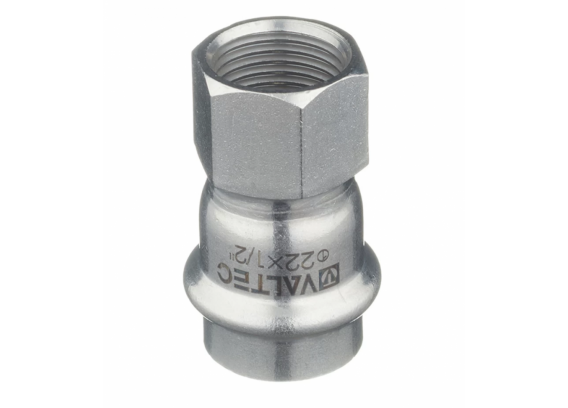 Соединитель Valtec 22 мм х 1/2" ВР из нержавеющей стали VTi.902.I.002204