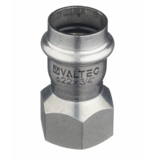 Соединитель Valtec 22 мм х 3/4" ВР из нержавеющей стали VTi.902.I.002205