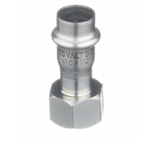 Соединитель Valtec 12 мм х 1/2" с накидкой гайкой из нержавеющей стали VTi.908.I.001204