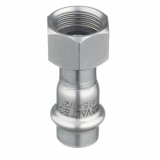 Соединитель Valtec 12 мм х 1/2" с накидкой гайкой из нержавеющей стали VTi.908.I.001204