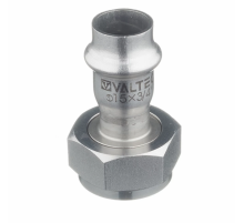 Соединитель Valtec 15 мм х 3/4" с накидной гайкой из нержавеющей стали VTi.908.I.001505