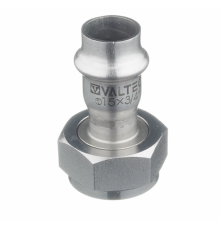 Соединитель Valtec 15 мм х 3/4" с накидной гайкой из нержавеющей стали VTi.908.I.001505