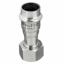 Соединитель Valtec 18 мм х 1/2" с накидной гайкой из нержавеющей стали VTi.908.I.001804