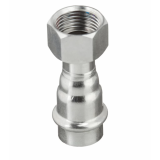 Соединитель Valtec 18 мм х 1/2" с накидной гайкой из нержавеющей стали VTi.908.I.001804