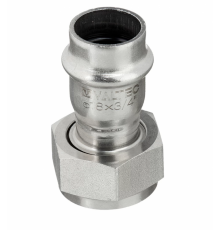 Соединитель Valtec 18 мм х 3/4" с накидной гайкой из нержавеющей стали VTi.908.I.001805
