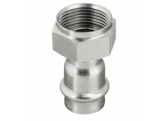 Соединитель Valtec 18 мм х 3/4" с накидной гайкой из нержавеющей стали VTi.908.I.001805