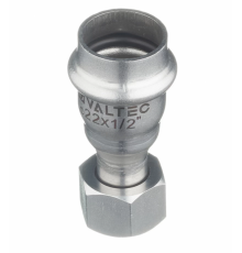 Соединитель Valtec 22 мм х 1/2" с накидной гайкой из нержавеющей стали VTi.908.I.002204