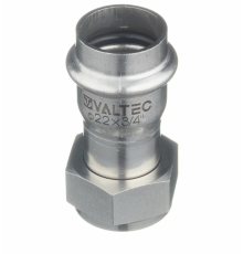 Соединитель Valtec 22 мм х 3/4" с накидной гайкой из нержавеющей стали VTi.908.I.002205