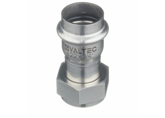 Соединитель Valtec 22 мм х 3/4" с накидной гайкой из нержавеющей стали VTi.908.I.002205