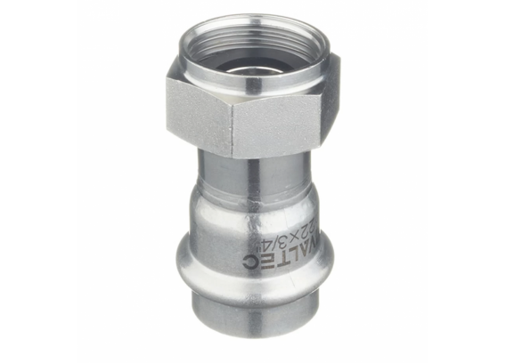 Соединитель Valtec 22 мм х 3/4" с накидной гайкой из нержавеющей стали VTi.908.I.002205