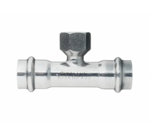 Тройник пресс Valtec 22 мм х 1/2" ВР из нержавеющей стали VTi.932.I.220422