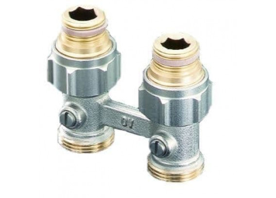 Узел нижнего подключения Oventrop Multiflex F ZB прямой 1/2 НР x 3/4 НР 1015883
