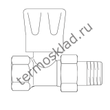 Вентиль с ручным приводом Oventrop HR Ду 15 1/2 проходной прямой 1190604