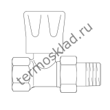 Вентиль с ручным приводом Oventrop HR Ду 20 3/4 проходной прямой 1190606