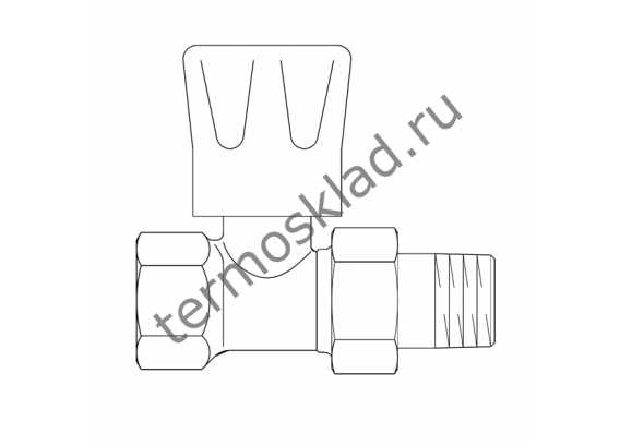 Вентиль с ручным приводом Oventrop HR Ду 20 3/4 проходной прямой 1190606