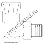 Вентиль с ручным приводом Oventrop HRV Ду 20 3/4 угловой 1191506