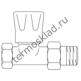 Вентиль с ручным приводом Oventrop HRV Ду 15 1/2 проходной прямой 1191604