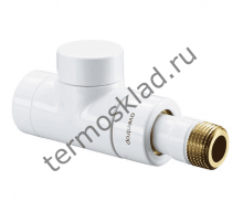Вентиль на обратную подводку Oventrop Combi E проходной прямой Ду 15 1/2 белый 1167062