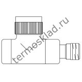 Вентиль на обратную подводку Oventrop Combi E угловой Ду 15 1/2 антрацит 1166032