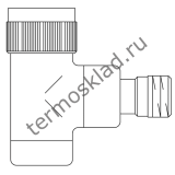 Термостатический клапан Oventrop Е Ду 15 1/2 для радиатора отопления угловой белый 1163062