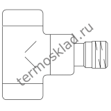Вентиль на обратную подводку Oventrop Combi E угловой Ду 15 1/2 белый 1166062