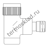 Термостатический клапан Oventrop Е Ду 15 1/2 для радиатора отопления угловой матовая сталь 1163082