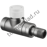Термостатический клапан Oventrop Е Ду 15 1/2 для радиатора отопления прямой матовая сталь 1163182