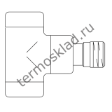 Вентиль на обратную подводку Oventrop Combi E угловой Ду 15 1/2 матовая сталь 1166082