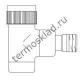 Термостатический клапан Oventrop Е Ду 15 1/2 для радиатора отопления угловой позолота 1163072
