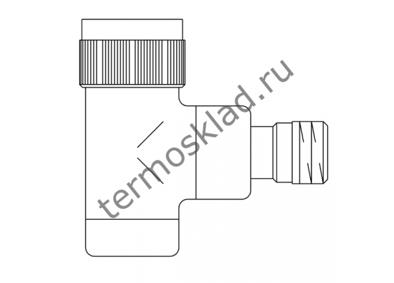 Термостатический клапан Oventrop Е Ду 15 1/2 для радиатора отопления угловой позолота 1163072