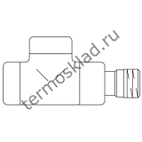Вентиль на обратную подводку Oventrop Combi E проходной прямой Ду 15 1/2 позолота 1167072