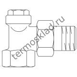 Вентиль на обратную подводку Oventrop Combi C угловой Ду 15 1/2 хром 1164554