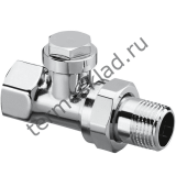 Вентиль на обратную подводку Oventrop Combi C проходной прямой Ду 15 1/2 хром 1165554