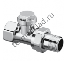 Вентиль на обратную подводку Oventrop Combi C проходной прямой Ду 15 1/2 хром 1165554