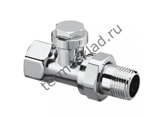 Вентиль на обратную подводку Oventrop Combi C проходной прямой Ду 15 1/2 хром 1165554