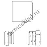 Набор со стяжными кольцами Oventrop 1/2 x 15 мм матовая сталь 1169593