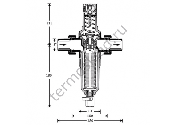 Фильтр Honeywell FK06 - 1 AAM с редуктором давления НС-0012945 самопромывной