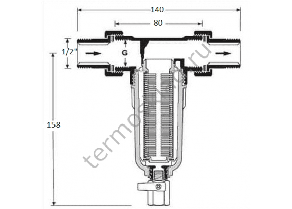 Фильтр Honeywell FF06 - 1/2 AAM НС-0012947 самопромывной