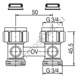 Узел нижнего подключения Oventrop Multiflex F ZB прямой 3/4 НГ x 3/4 НР 1015813