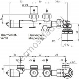 Узел нижнего подключения Oventrop Multiblock T-RTL G 3/4 НР угловой 1184016