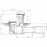 Трап HL с решеткой горизонтальный HL510Npr